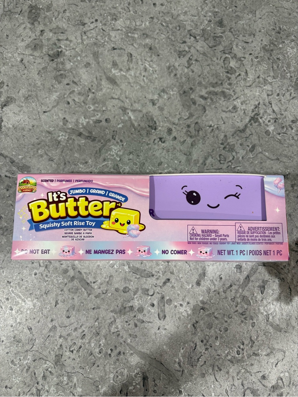 Butter Jumbo Squishy Soft Rise Toy - Purple